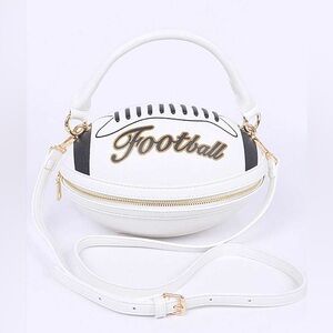 Vegan Leather Football Clutch Bag